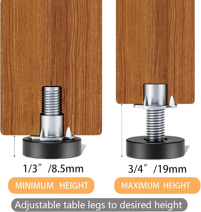 M6 Thread Leveling Feet, Adjustable Furniture Feet Threaded Screw in, Table - Image 5