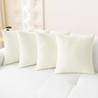 CaliTime Decorative Couch Throw Pillow Covers 18 X 18 Inches Cream | Pack of 4 by CaliTime