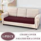 LA MEACK Couch Cushion Chaise Lounge Cover Washable Separate Seat Chaise Couch - Image 3