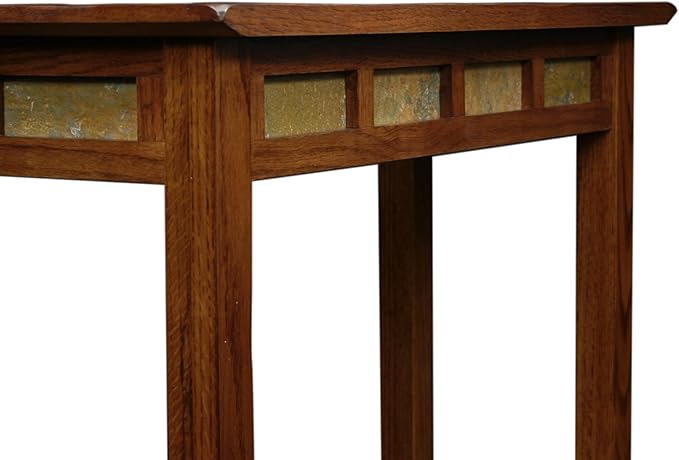 Leick Home 10059 Rustic Slate Tile Hall Console Sofa Table - Image 6