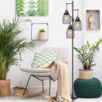 68’’ Dimmable Floor Lamp, 3 x 800LM LED Edison Bulbs Included, Industrial Floor - Image 4