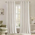 MIULEE Velvet Curtains 52x90 inches 2 Panels Ivory Room Darkening Curtains | by MIULEE