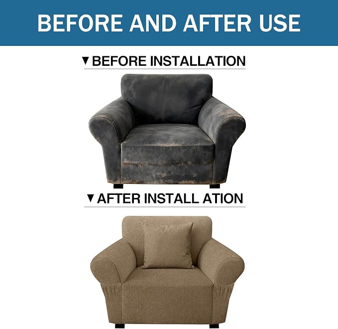Armchair Slipcover with 1 Pillow Cover - Image 8