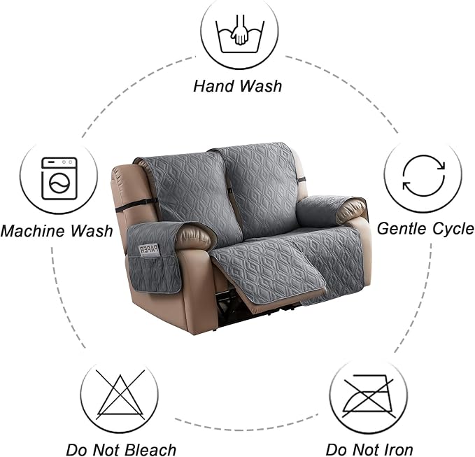 Genina Loveseat Recliner Cover Non-Slip, Sofa Cover - Image 9