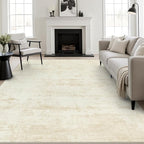 10x12 Area Rug Living Room: Modern Washable Indoor Carpet Beige | by FXRHLP
