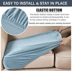 Stretch Cushion Cover, Soft Velvet Plush Cushion Slipcovers Loveseat Sofa - Image 4