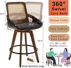 Set of 3 Bar Stools Counter Height - Image 2