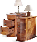 LITTLE TREE End Table Set of 2, No Assembly Required Wood End Table by LITTLETREE