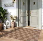 Lahome Checkered Easy Jute 3x5 Outdoor Rug, Washable Rugs - Image 7
