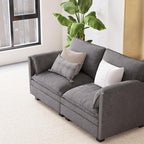 Ball & Cast 74" Mid-Century Modern Loveseat Sofa - Image 3