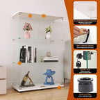 Beauty4U 2-Door Glass Display Cabinet, Collection Display, Quick Installation - Image 6