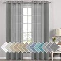 H.VERSAILTEX Linen Curtain Panel Pair Extra Long 108" Long Nickel Grommet Top by HVERSAILTEX