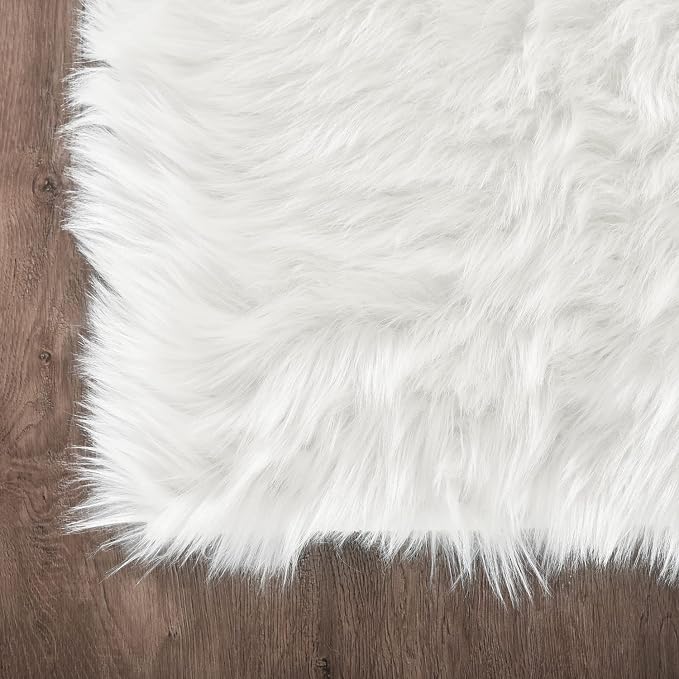 Latepis Runner Rugs for Hallway 2x10 White Faux Fur Rug Sheepskin Rugs for - Image 5