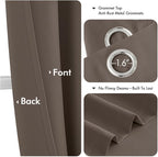 MIULEE Blackout Curtains for Bedroom 2 Panels 40 x 63 Inch Long Tan Brown | - Image 4