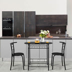 VINGLI 3 Piece Dining Set, Small Kitchen Table Set - Image 4