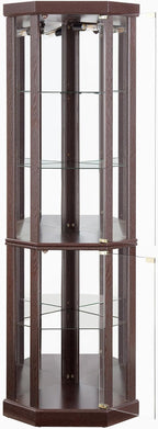 Corner Curio Cabinet, 150lbs Heavy Duty Glass Display Cabinet - Image 8