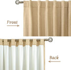 63 Inch 100% Blackout Linen Curtains - Image 8