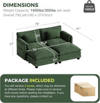 ELUCHANG Oversized 79" Modular Sectional Sofa Bed, Comfy Cloud Couch - Image 2