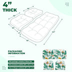DANGHOOGY Wicker Chair Cushions, Waterproof Outdoor Loveseat Cushions - Image 2