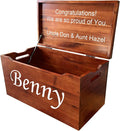 Personalized Engraved Name, Fully Assembled, Solid Wood Storage Trunk by Unknown