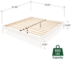 Bme Dinkee Signature Ivory White King Bed Frame Without Headboard - Image 2