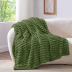 BEDELITE Ribbed Fleece Throw Blanket - Image 2