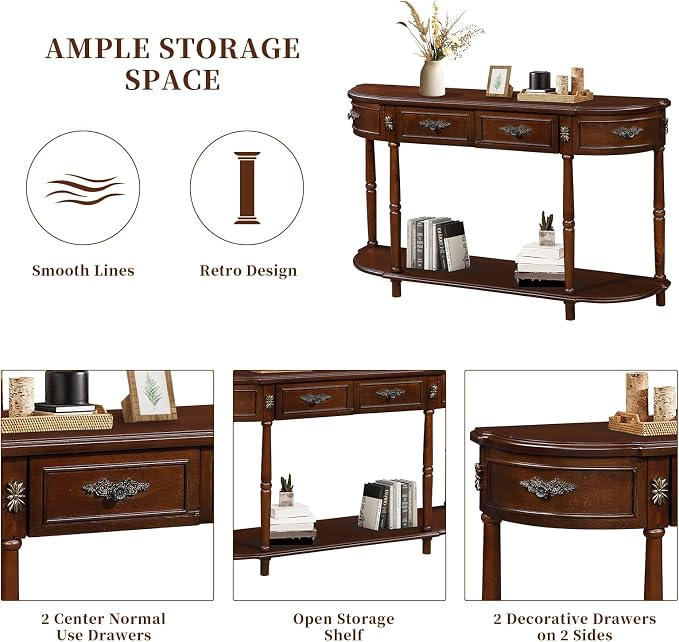 Retro Curved Console Table - Image 5