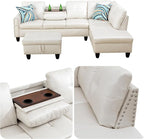 97.5" L Shaped Couch Set, Modular Sectional Couches - Image 3