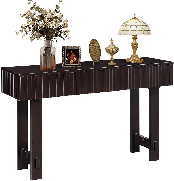 52" Solid Wood Console Table for Entryway, Modern Sofa Table Behind Couch - Image 8