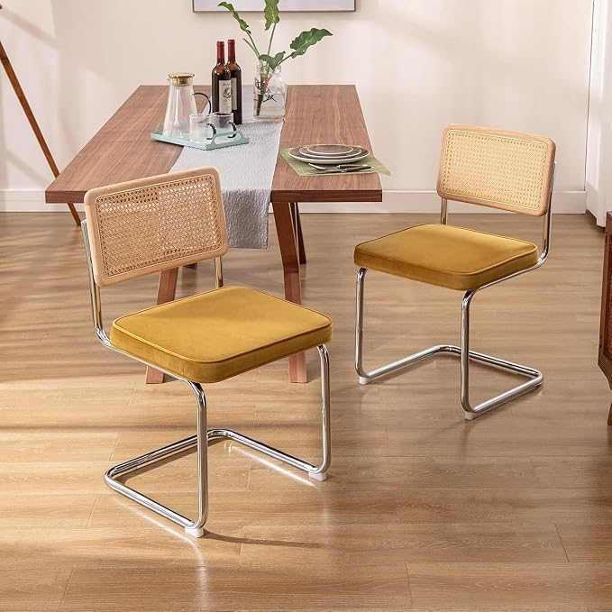 Zesthouse Dining Chairs Set of 4, Natural Rattan Accent Chairs - Image 6