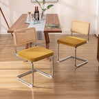 Zesthouse Dining Chairs Set of 4, Natural Rattan Accent Chairs - Image 6