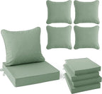 Summsun Outdoor Cushions for Patio Furniture, Faux Linen Water Resistant by SUMMSUN