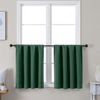 Simplebrand Ava Ever Green Short 24 Inches Blackout Curtain 2 Panels Set by Simplebrand