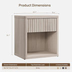 SICOTAS Night Stand Set of 2 Nightstands - Image 3