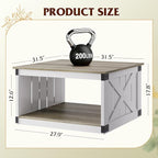 WLIVE Coffee Table, Farmhouse Coffee Table - Image 3
