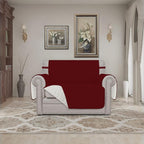 Easy-Going Reversible Couch Cover, Oversized Chair, Christmas Red/Ivory | - Image 2