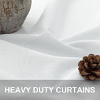 White Blackout Curtains 96 Inches Long 2 Panel Burg - Image 2