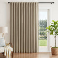 INOVADAY Extra Wide 100% Blackout Linen Curtains 102x108 Earthy Beige | Linen by INOVADAY