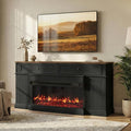 63" Farmhouse TV Stand with Fireplace by Nordivale