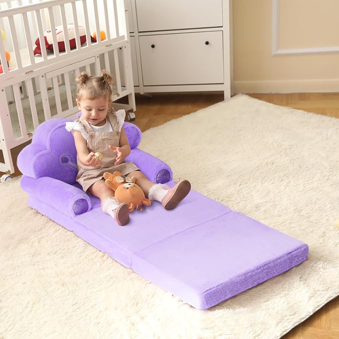 MOONBEEKI Toddler Chair Comfy，Foldable Princess Couch - Image 2