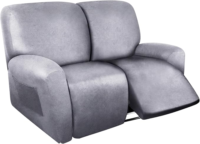 ANARACHON Loveseat Recliner Cover Leather Look Recliner Loveseat Covers by ANARACHON