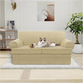 Waterproof Loveseat Cover 3-Piece Set Striped Slipcover by Pfrstuv
