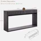 OKD 63" Fluted Console Table for Entryway, Modern Entryway Table - Image 2
