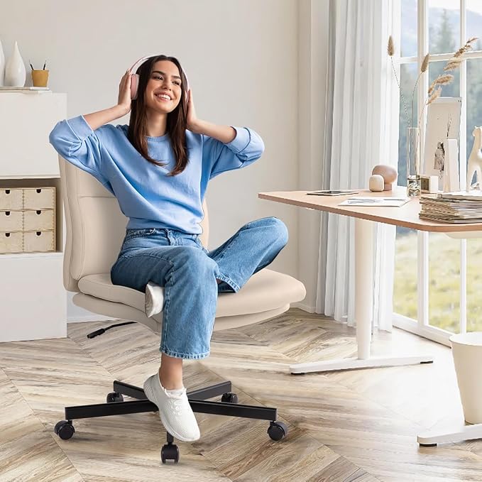 LUCKWIND Armless Office Desk Chair - Image 3