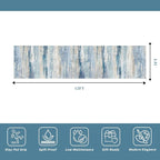 Western Coastal Beach Wave Pattern Kitchen Runner Rug - Image 2