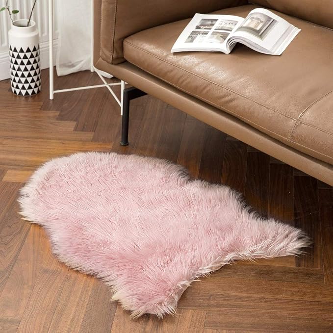 MIULEE Fluffy Area Rug 2x3 ft Faux Fur Sheepskin Rug - Image 6