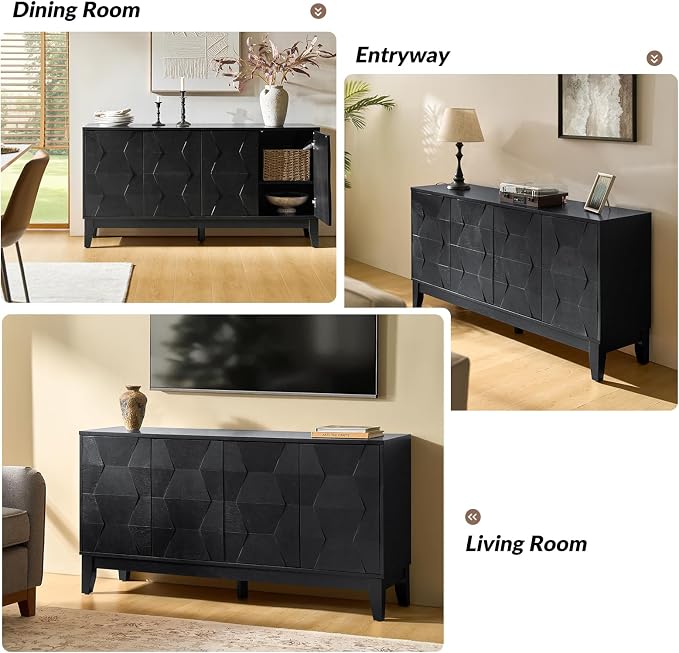 HULALA HOME Mid Century Sideboard Buffet Cabinet - Image 5