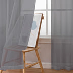 Chyhomenyc Charcoal Grey Sheer Curtains 108 Inch Length 2 Panels, Extra Long - Image 7