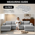 UNBBRRL 10 Pieces Stretch Sofa Cushion Covers - Image 2