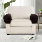 ANARACHON Leather Look Couch Arm Covers Set of 2 Armrest Covers - Image 2